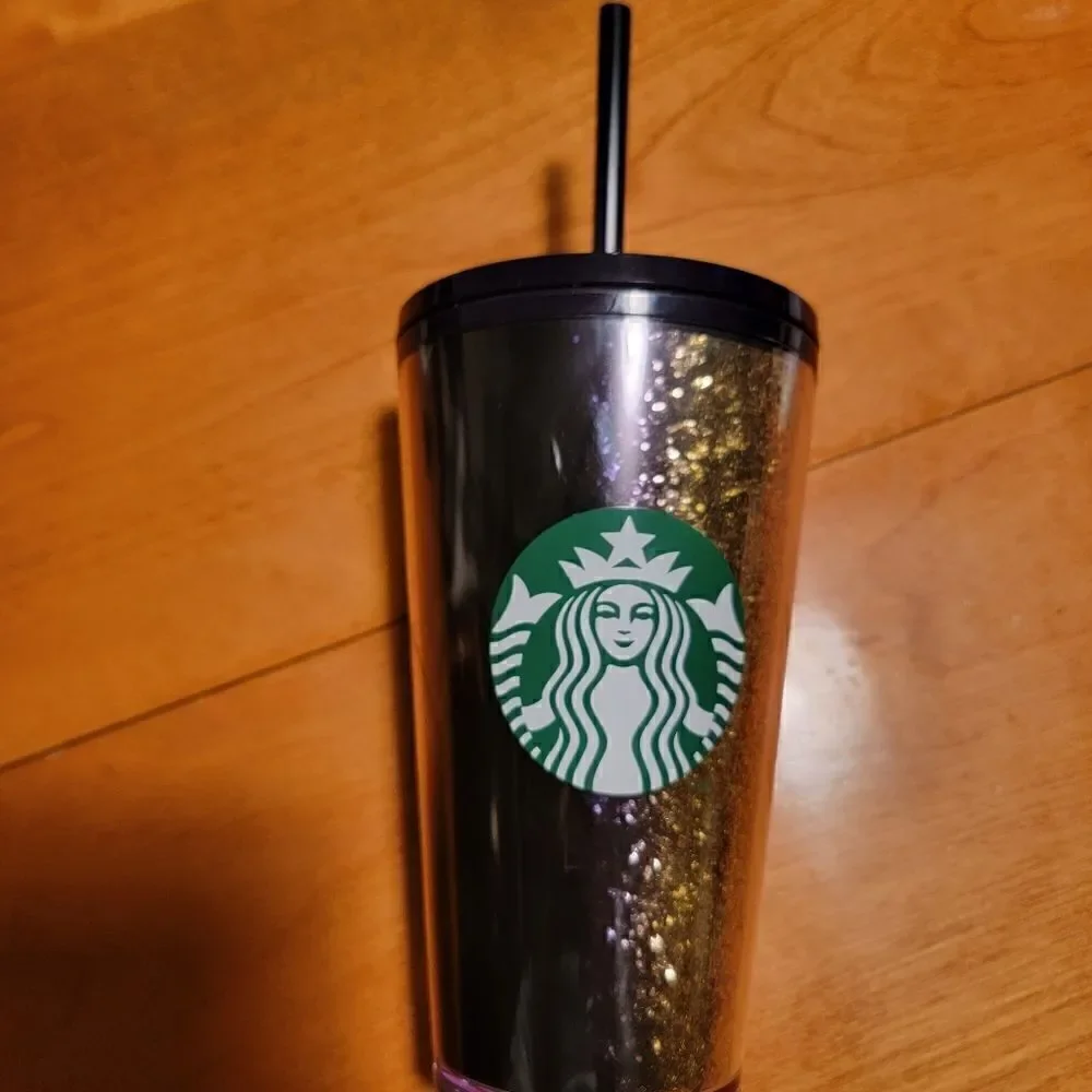 Starbucks 2020 Holiday Navy Glitter Ombré 16oz Tumbler NWT